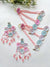 Powder-Blue & Pink Handmade Beaded Haldi-Mehndi Floral Jewellery Set