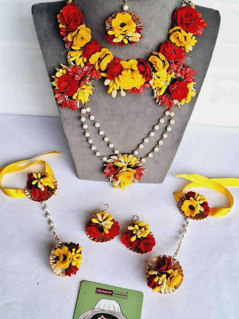 Stylish Red Floral Holi Cord-Set