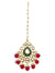 Trendy Gold Plated Maang Tikka with Red Pearls for a Unique Festive Look
