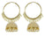 Gold Platted Pearl Hoop Jhumka Earrings