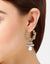 Royal Bling Metal Balls Pearl Hoop Jhumka Earrings