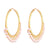 Crunchy Fashion plain Pearl Hoop Earrings for Women