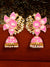 Bella Jhumka-Gold Plated Traditional Meenakari Lotus Jhumka Earrings for Women