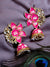 Oxidised Pink Gold Plated Traditional Jhumki Earrings