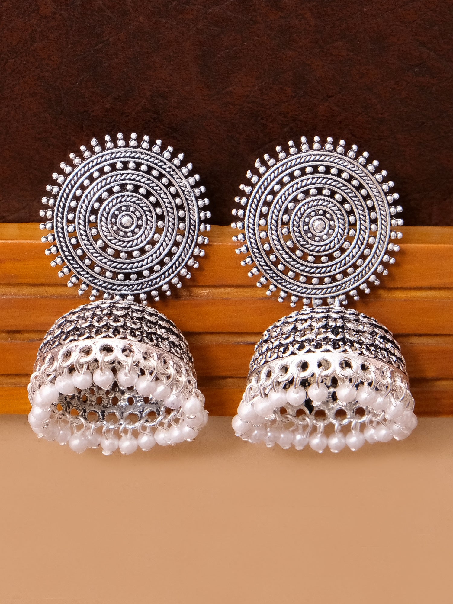 Flipkartcom  Buy RSC Present Metal Oxidised Silver Jhumka Earrings for  Women  Girls Metal Jhumki Earring Online at Best Prices in India