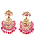 Traditional Gold Plated Pink Drop & Dangle Earrings
