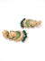 Traditional Gold Plated Green-Blue Color Drop & Dangle Earrings