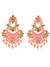Gold Plated Peach Color Drop &amp; Dangle Earrings