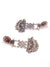 Oxidized German Silver Pink Kundan Drop & Dangle Earrings