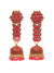 Embellished Red Flower Jhumka Jhumki Earrings
