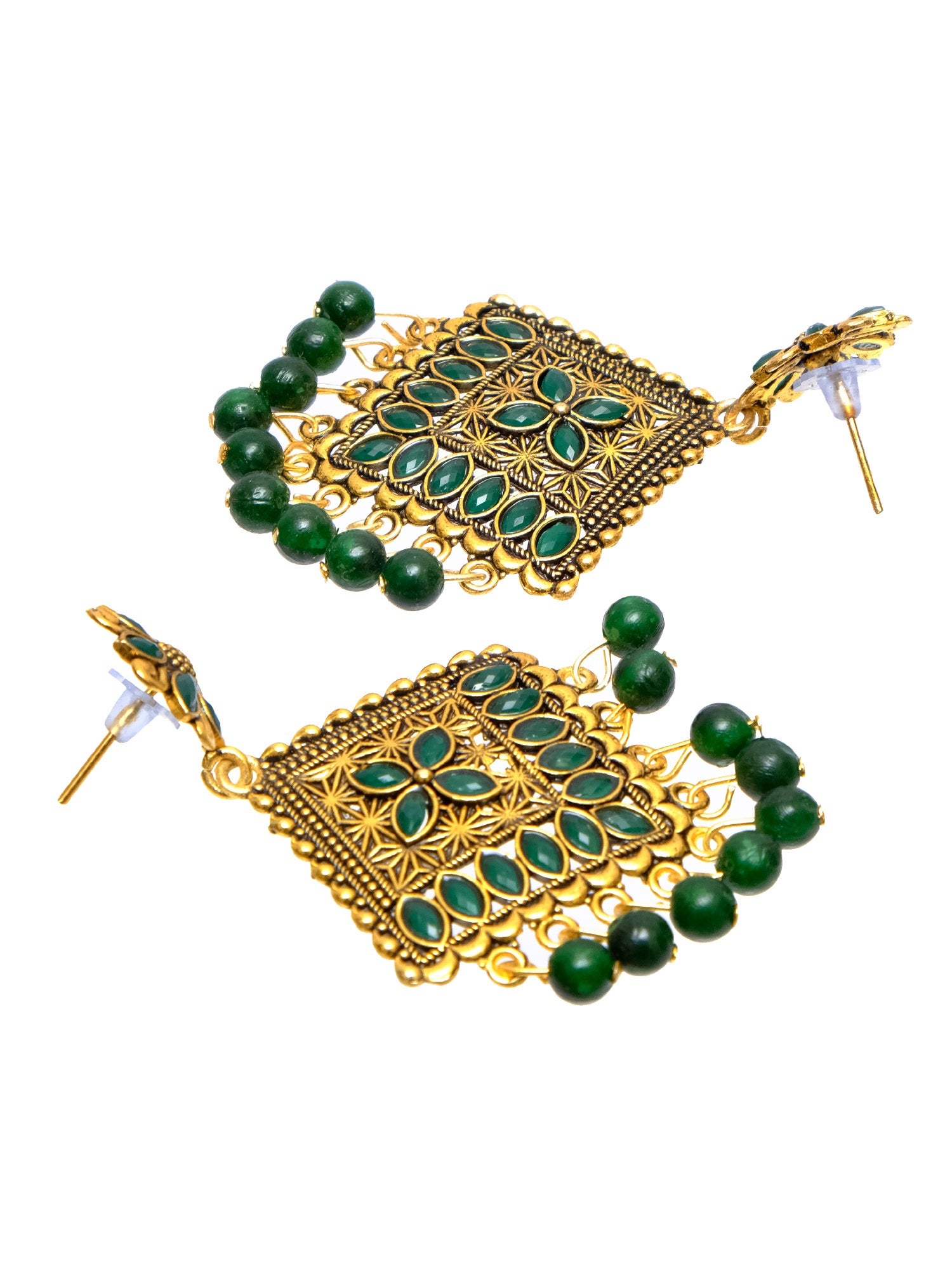 Be Unique With Bold & Beautiful 'Golden Flower' Alloy Drop & Dangler Earrings