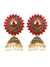 Traditional Gold Plated Green Kundan Wedding Earrings Jhumki jhumkas