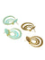 Gold Plated Black & Aqua Chandbali Drop Earrings Combo