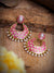 Traditional Gold Plated Bollywood Pink Chandbali Drop Earrings Jhumki For Women Girls