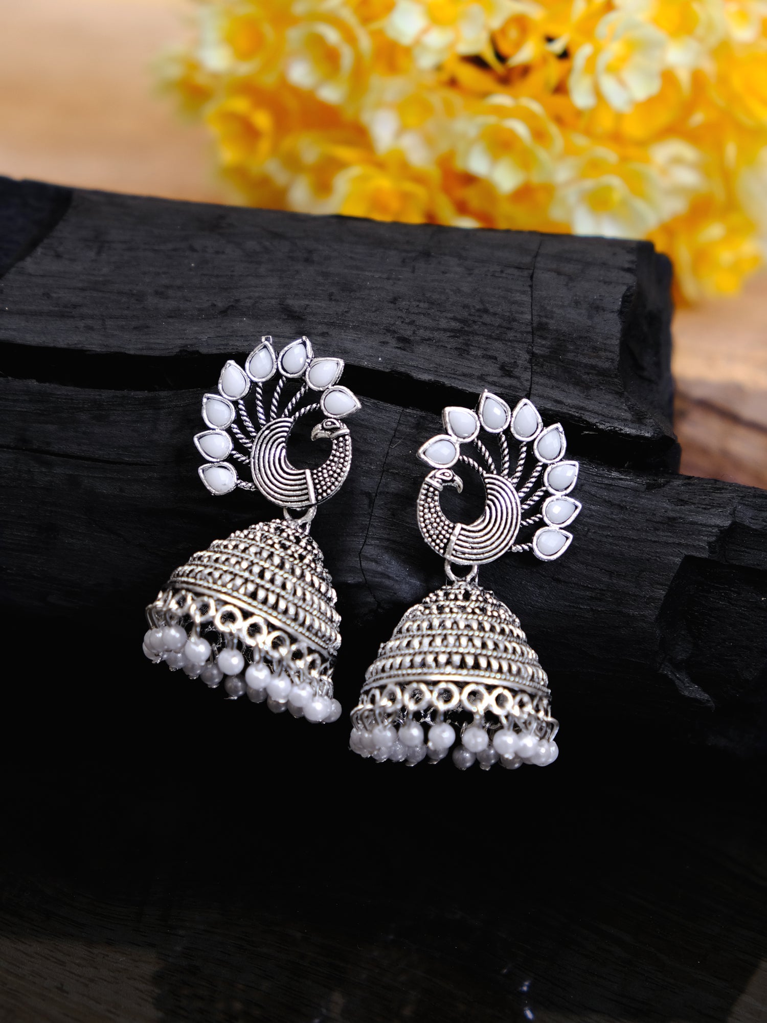 Traditional Gold-Plated Peacock Jhumka Earrings/ Jewellery for Women Girls