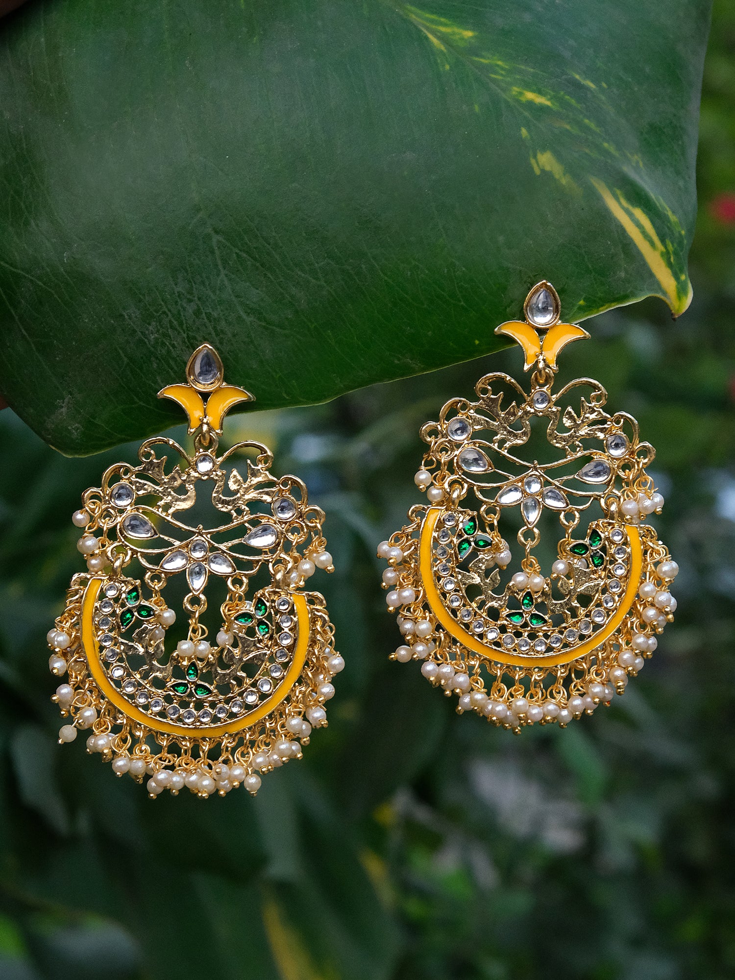 Ethereal Gold-Plated Kundan Drop & Dangler Women's Earrings