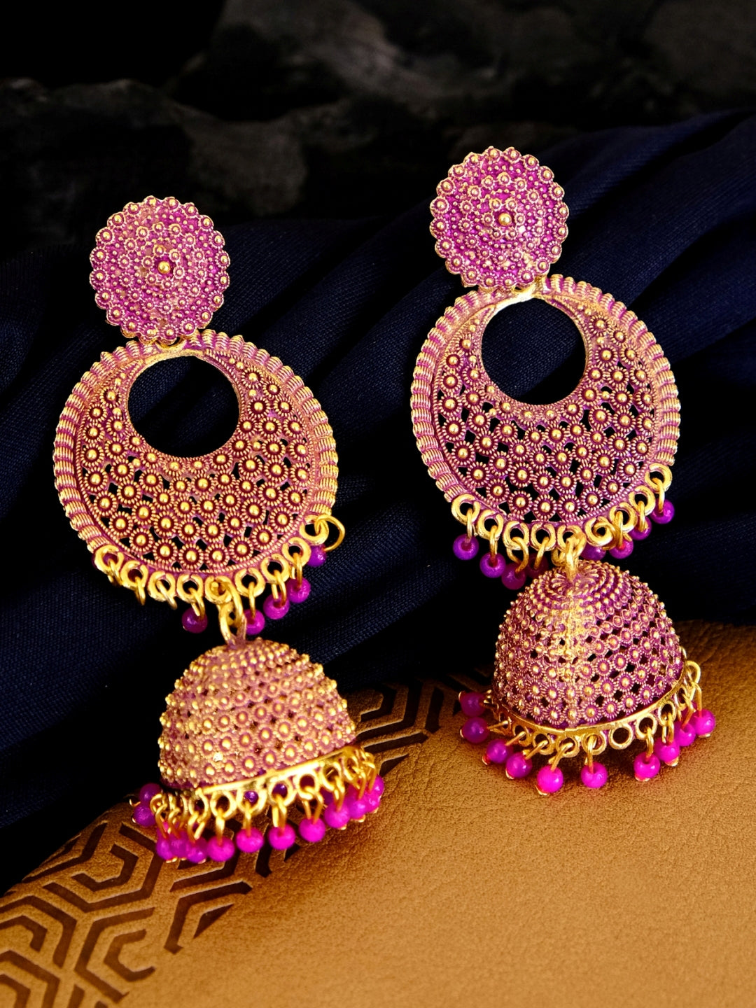 Gold Plated Jhumka Earrings for Women & Girls