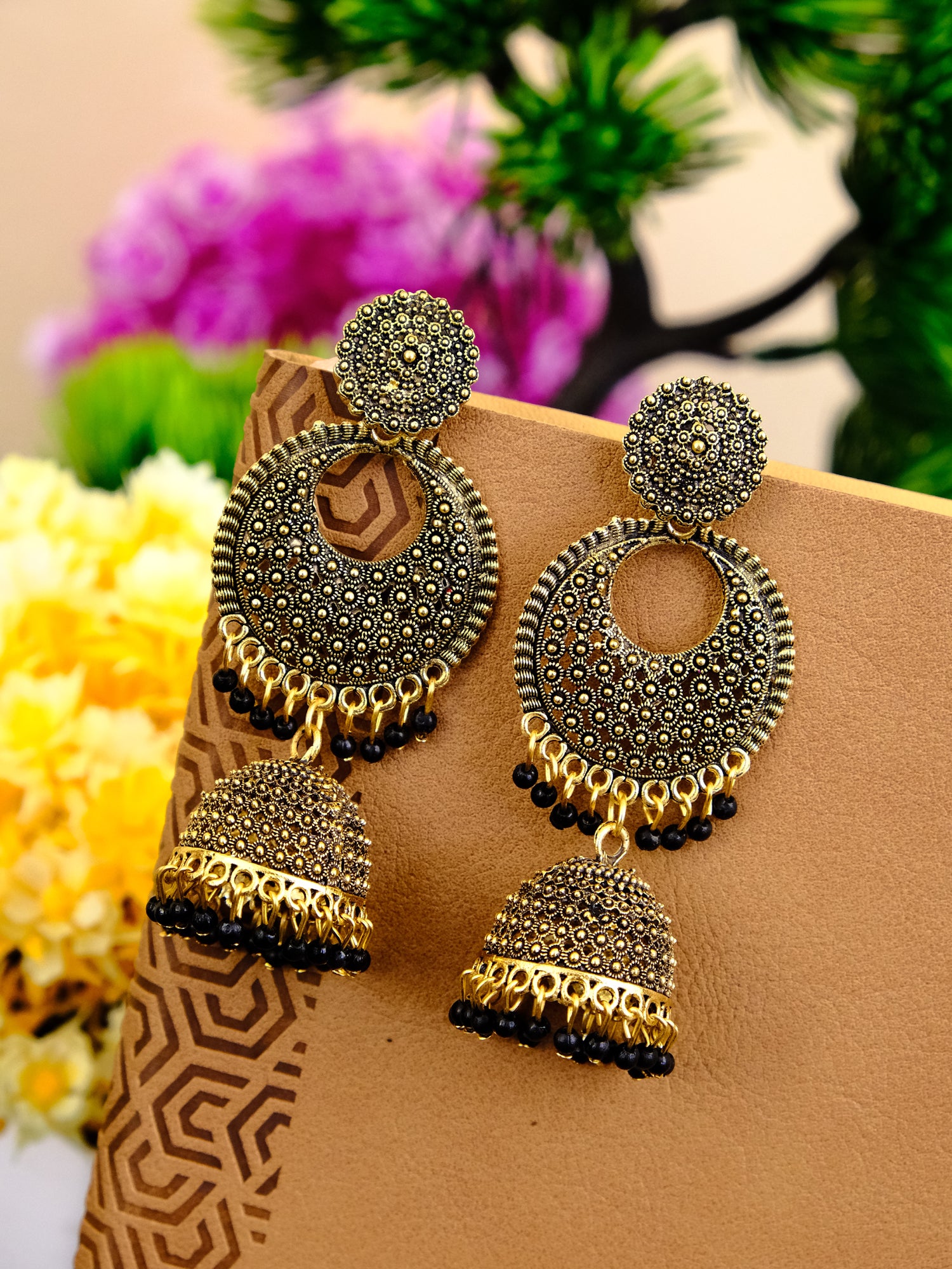 Gold Plated Jhumka Earrings for Women & Girls