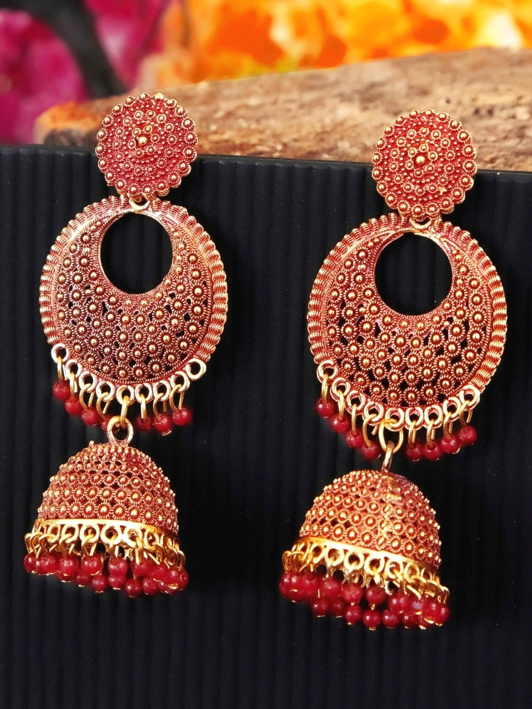 Gold Plated Jhumka Earrings for Women & Girls