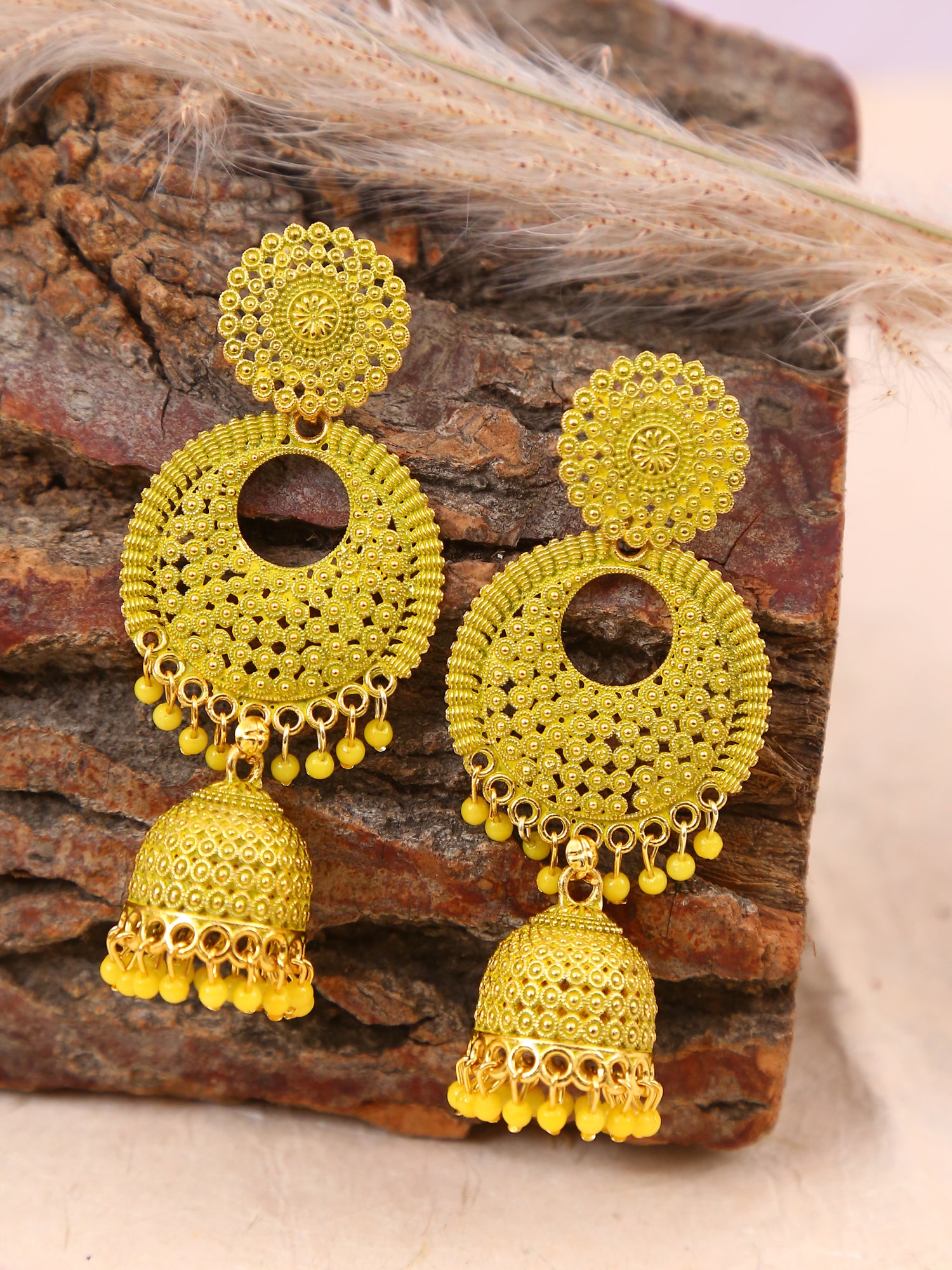 Gold Plated Jhumka Earrings for Women & Girls