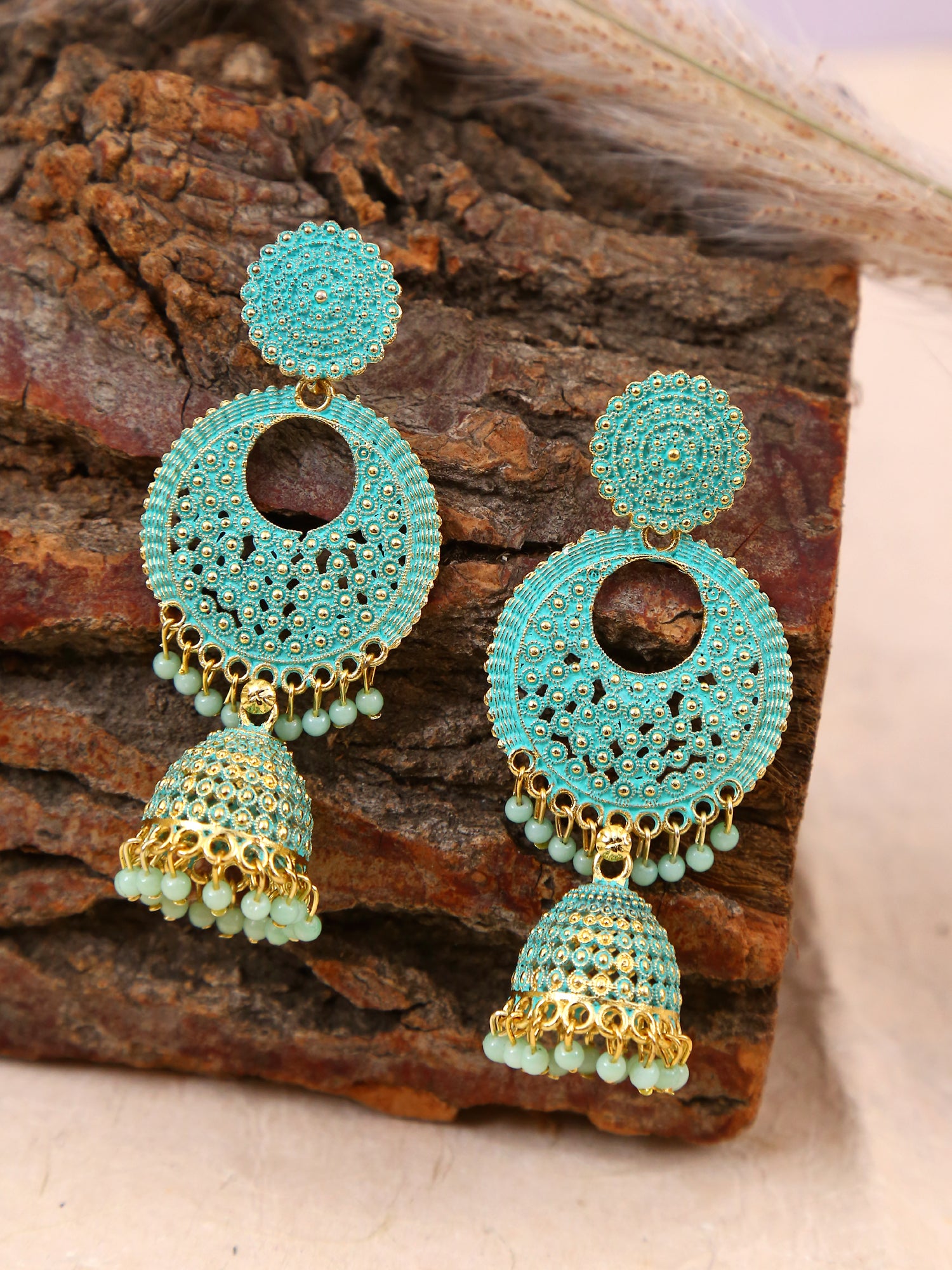 Gold Plated Jhumka Earrings for Women & Girls