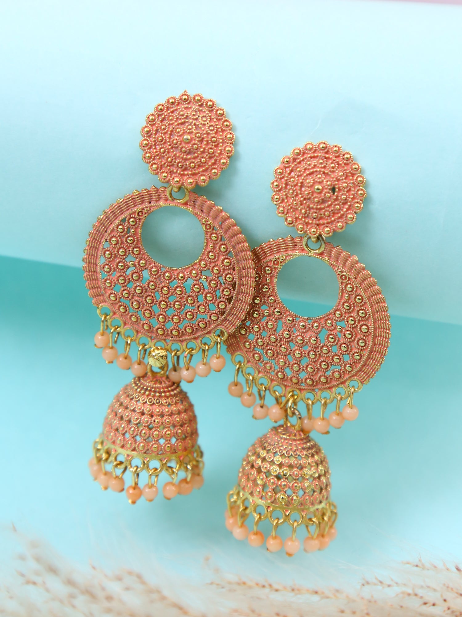 Gold Plated Jhumka Earrings for Women & Girls