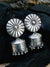Oxidized German Silver Antique Jhumka Jhumki Earrings RAE0658
