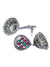 Meera Jhumka - Oxidised Silver Sliver Pink Jhumki Earrings