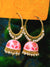 Traditional Gold Black Hoops Jhumka Earrings for Women