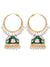 Meenakari Traditional Gold Plated Lotus Hoops Jhumka Earrings for Women