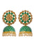Traditional Indian Kundan Studded Meenakari Jhumka Earrings for Women