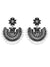 Mahi Chandbali Earrings- Oxidised Silver Kundan Studded Pearl Drop Earrings for Women