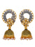 Gold-Plated Round Croown Kundan Earrings With Pearls