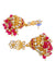 Gold plated Traditional Temple Jhumka Earrings With Pearls