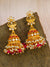 Gold plated Traditional Temple Jhumka Earrings With Pearls