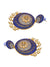 Gold Plated Round Blue Drop & Dangler Earrings RAE0826
