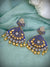 Traditional Gold Plated Antique Blue Drop & Dangler Earring RAE0828
