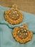 Traditional GoldPlated Kundan Dangler Earrings With Pearls RAE0834