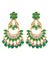Traditional Gold Plated Green Chandbali Earring RAE0835