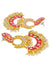 Traditional Pink  Meenakari Gold Plated Chandbali Earring RAE0866