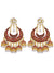 Gold Plated Little Jhumkis Hanging Studded Red The Aliyah Chandbali Earrings RAE0880