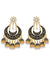 Gold Plated Little Jhumkis Hanging Studded Black The Aliyah Chandbali Earrings RAE0882