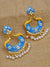 Indian Traditional Rajasthan Blue Meenakari  Ethnic Peacock Trendy Stylish Earring RAE0885