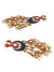 Indian Ethnic Hand Crafted Meenakari Lotus Chain Chandbali Multicolor  Earring Set RAE0899