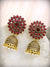 Risha Oxidised Gold Jhumka- Antique Gold Plated Floral Jhumki Earrings for Women