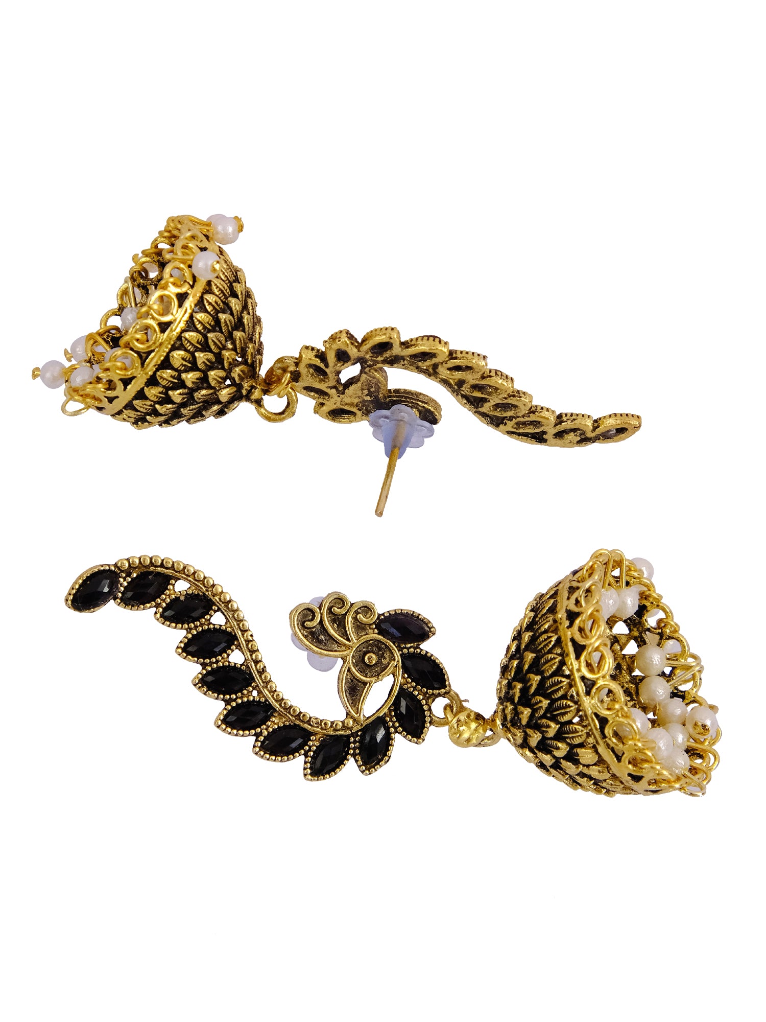 Gold Plated Meenakari Peacock Jhumka Earrings for Trendy Women