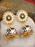 Designer Meenakari Kundan Black Gold Plated Earrings RAE1000