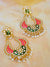 Gold plated Kundan Meenakari Dangler  Earrings RAE1027