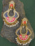 Gold plated Kundan Meenakari Dangler  Earrings RAE1028