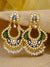 Gold plated Kundan Meenakari Dangler  Earrings RAE1030
